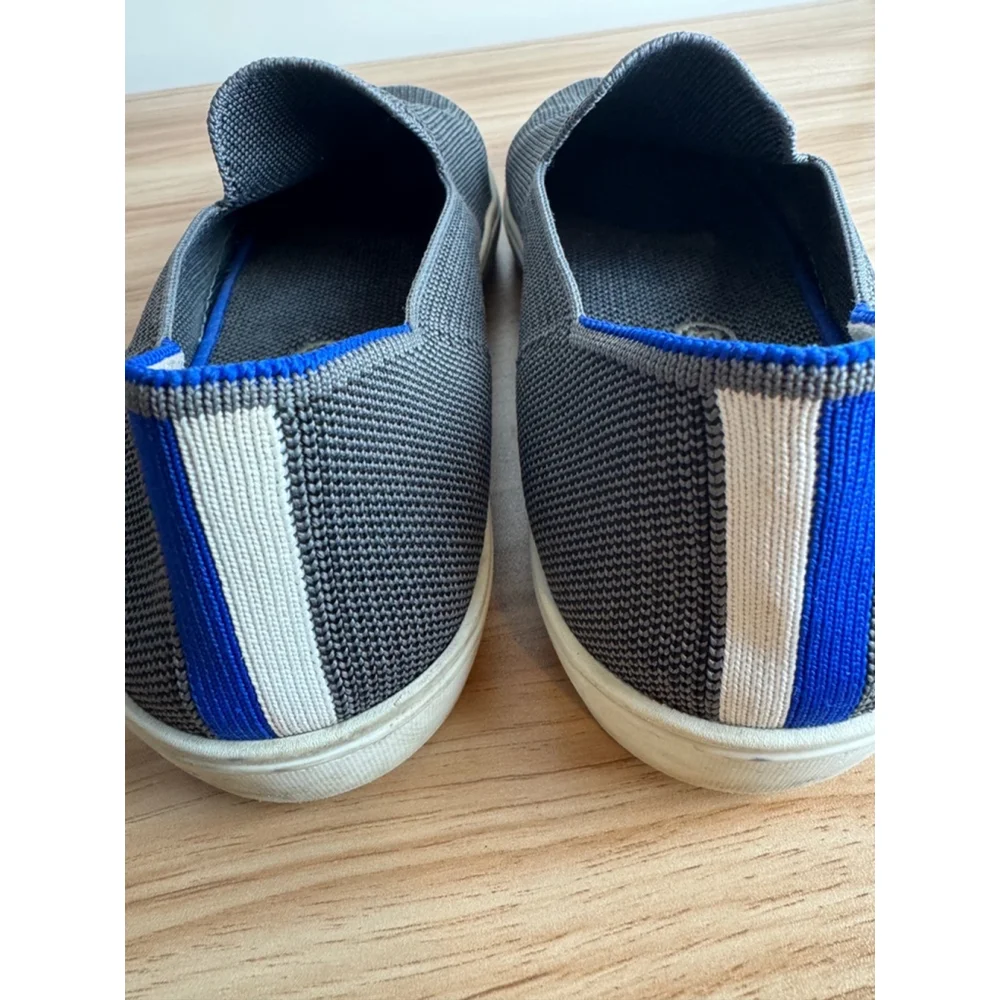 Rothy's The Original Slip-On Sneakers Size 10 Gray Blue